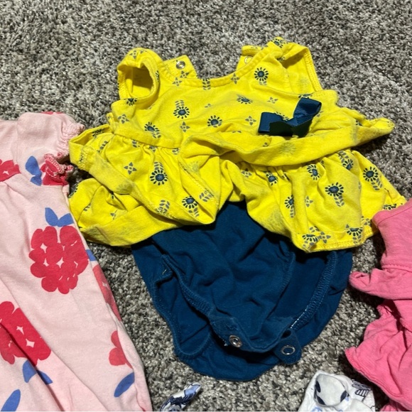 6 Pieces Baby Girl Clothes 3 Months Outfits Floral Ruffle Snaps - Picture 12 of 12